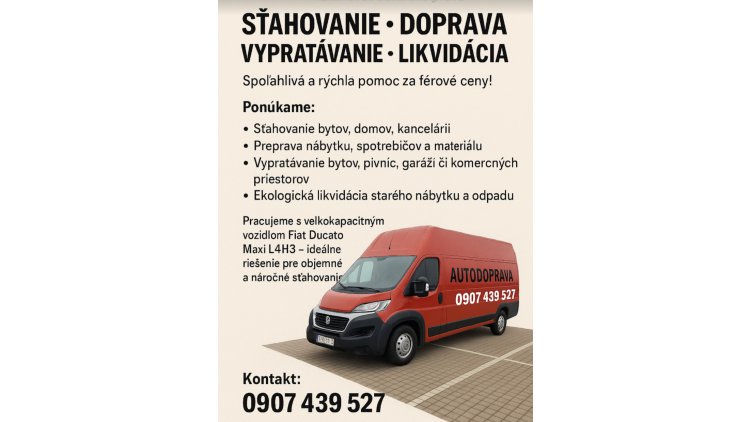 Vykonávam cestnú nákladnú prepravu vozidlom do 3.5t